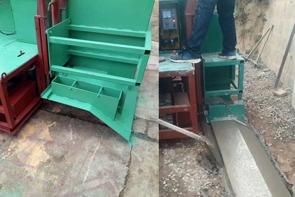 路肩板一次成型機(jī),現(xiàn)澆路肩板滑模機(jī)施工現(xiàn)場(chǎng)